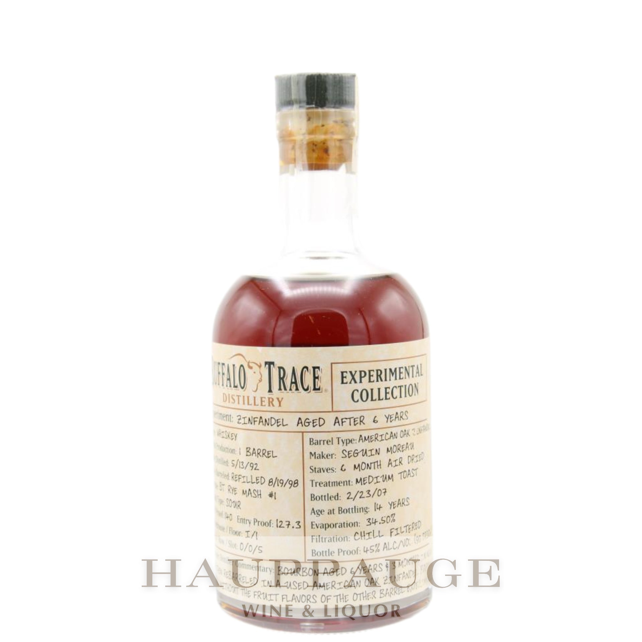 Buffalo Trace Experimental Collection 2007 - Zinfandel Aged After 6 Years (1 of 2)