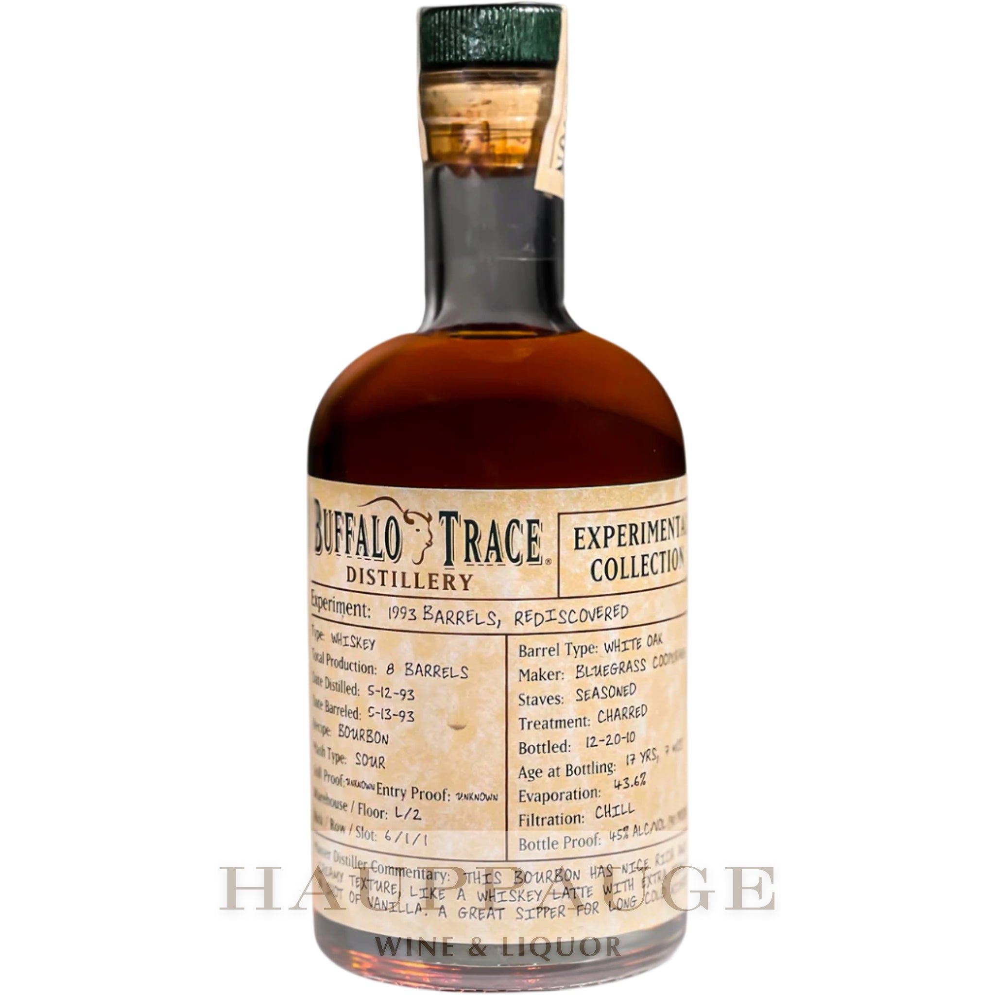 Buffalo Trace Experimental Collection 2011 - 1993 Barrels, Rediscovered (3 of 3)