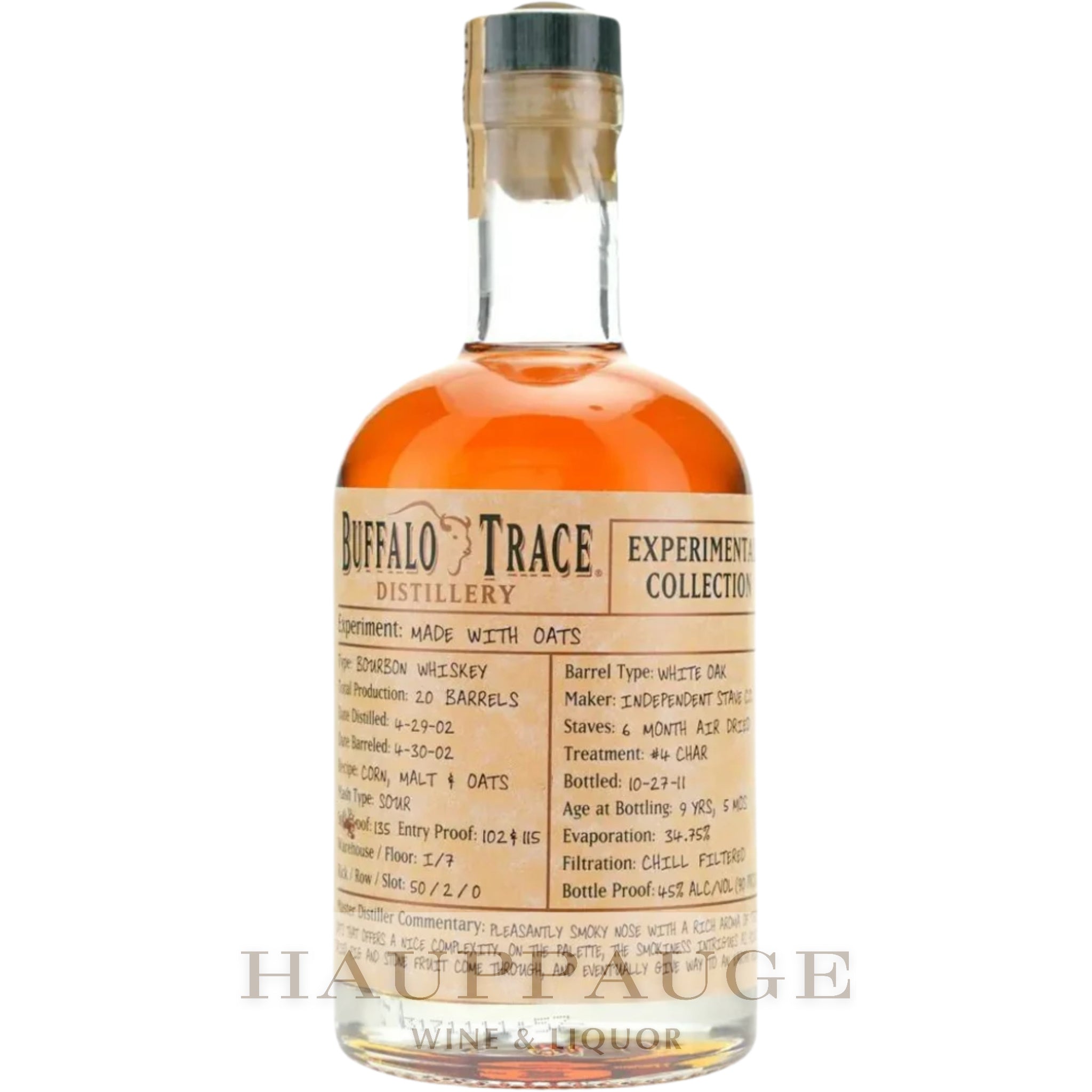 Buffalo Trace Experimental Collection 2011 - Oat Bourbon Whiskey (2 of 2)